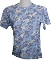 Damen Adidas T-SHIRT Sportshirt HR9975 Own The Run Laufshirt Blau Camo Gr. M Neu