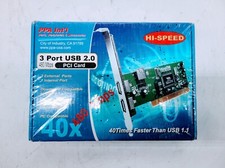 PPA Int'l 3-port USB 2.0 480Mbps PCI Card