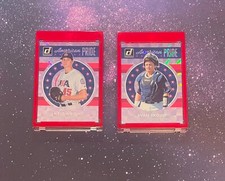 2- 2017 Panini Donruss American Pride Kyle Wright & Evan SKoug /999