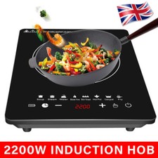 2200W Single Electric Induction Hob Hot Plate Cooker Portable Table Top Hob
