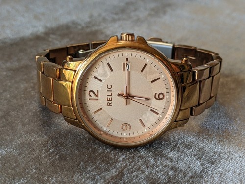 Relic ZR34394 Women's Rose Gold Watch With Date Indicator/Great Condition! 4C - Picture 3 of 11