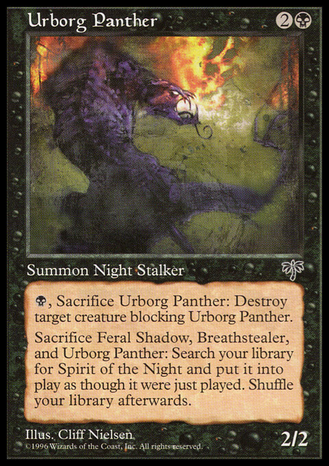 Magic the Gathering MTG Urborg Panther (150) Mirage   NM