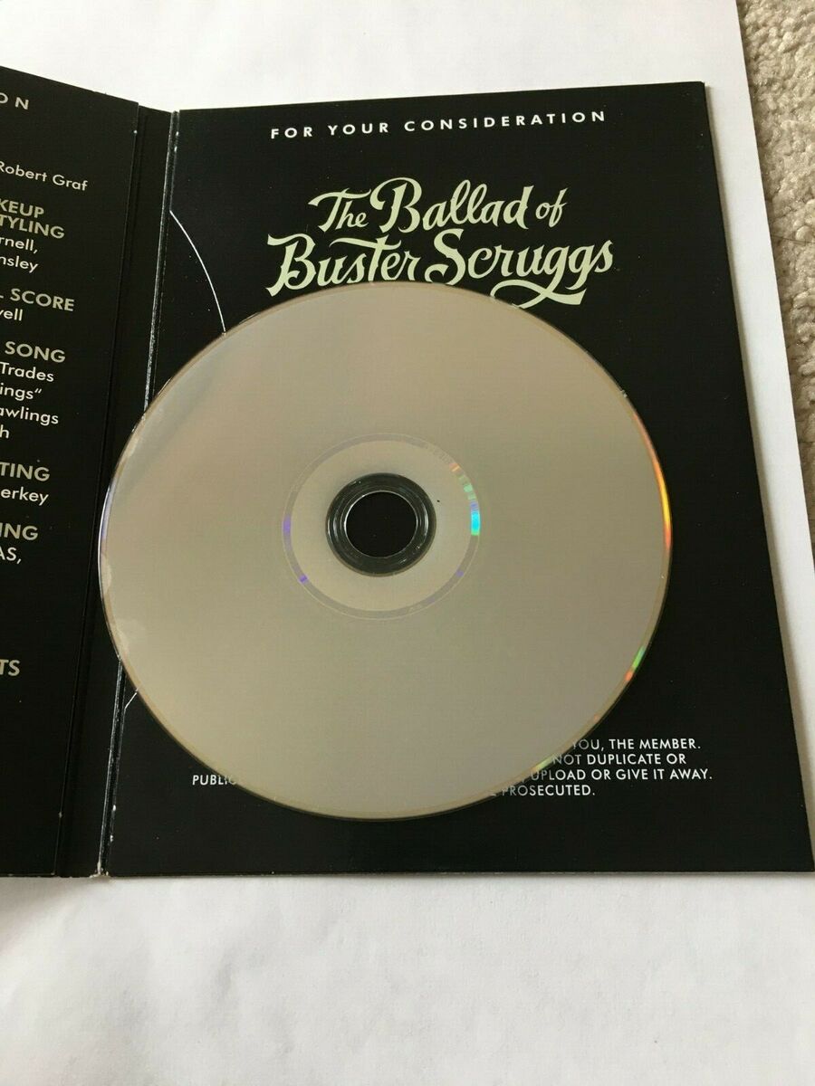 The Ballad of Buster Scruggs Netflix DVD FYC Screener Coen