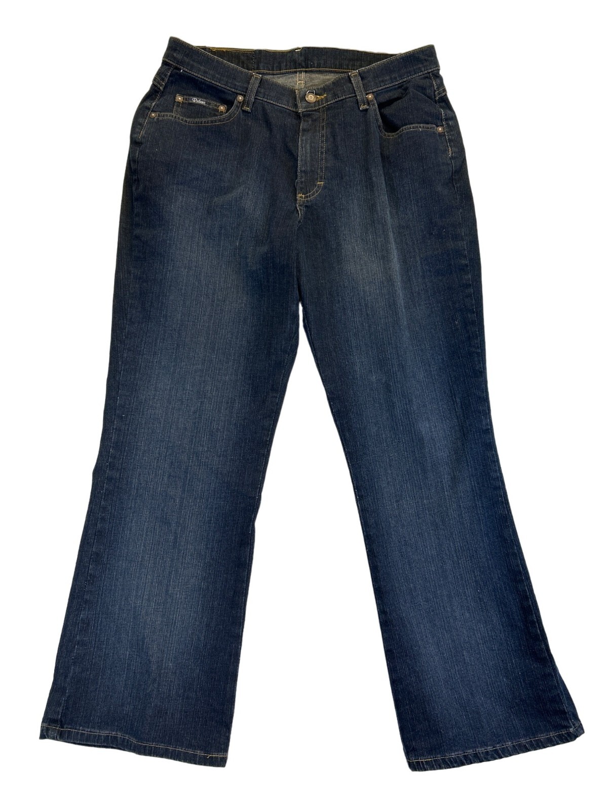 Womens 14 Petite Blue Denim Bootcut Dark Wash