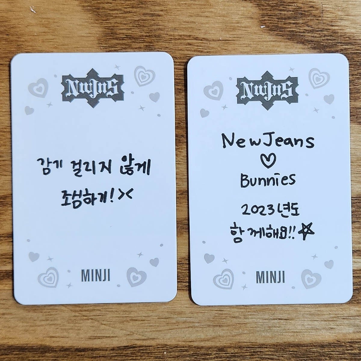 Minji Official 2pcs Photocard NewJeans OMG New Jeans Weverse