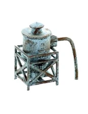 ROOFTOP or Building Side DUST COLLECTOR unit style 2 N scale EZ finish kit