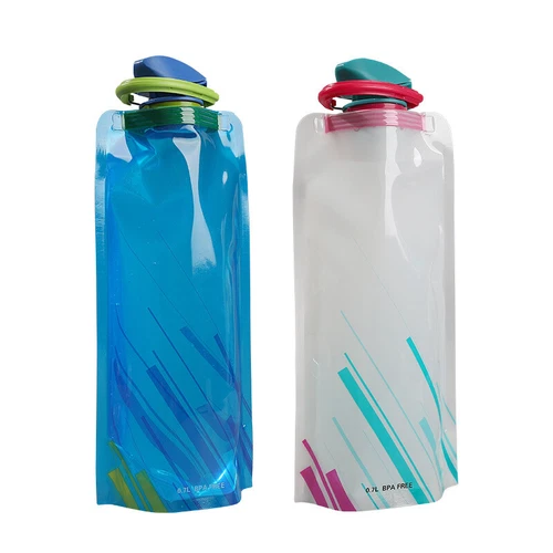 Faltbar Laufen Outdoor Aktivitäten Wasserflasche 700ml zusammenklappbar 700ml - Bild 20 von 32