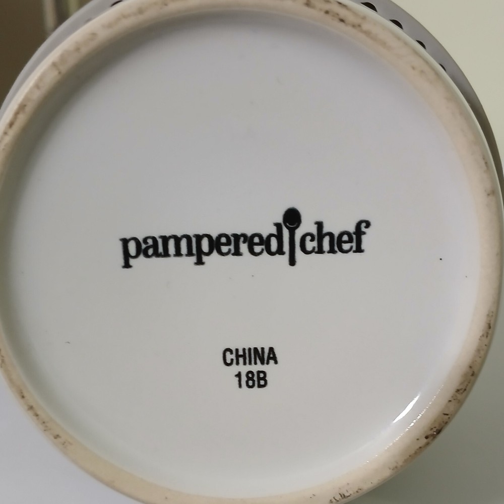 Vintage Pampered Chef Egg Cooker Crock Mug with Silicone Cuff No Lid