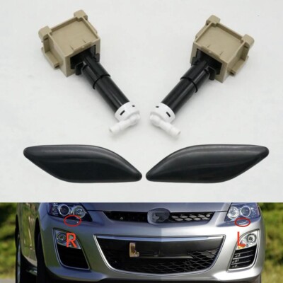 LH or RH Headlamp Washer Nozzle Spray Jet Cap Cover For Mazda CX-7 CX7 2009-2013