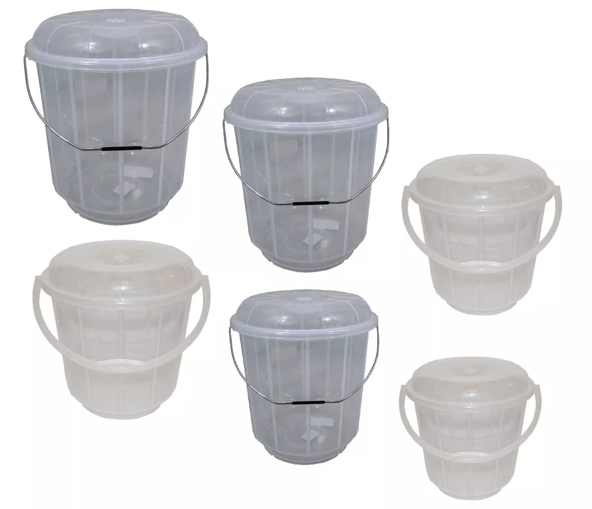 Plastic Bucket with Lid Handle Small Large Storage Bucket Bin Container 20  Litre 