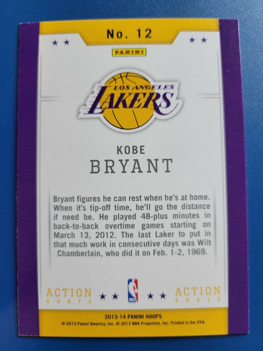 Kobe Bryant 2013-14 PANINI HOOPS :ACTION SHOTS