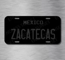 Mexico Zacatecas Mexican Estado Mexicano License Plate Front Auto Tag