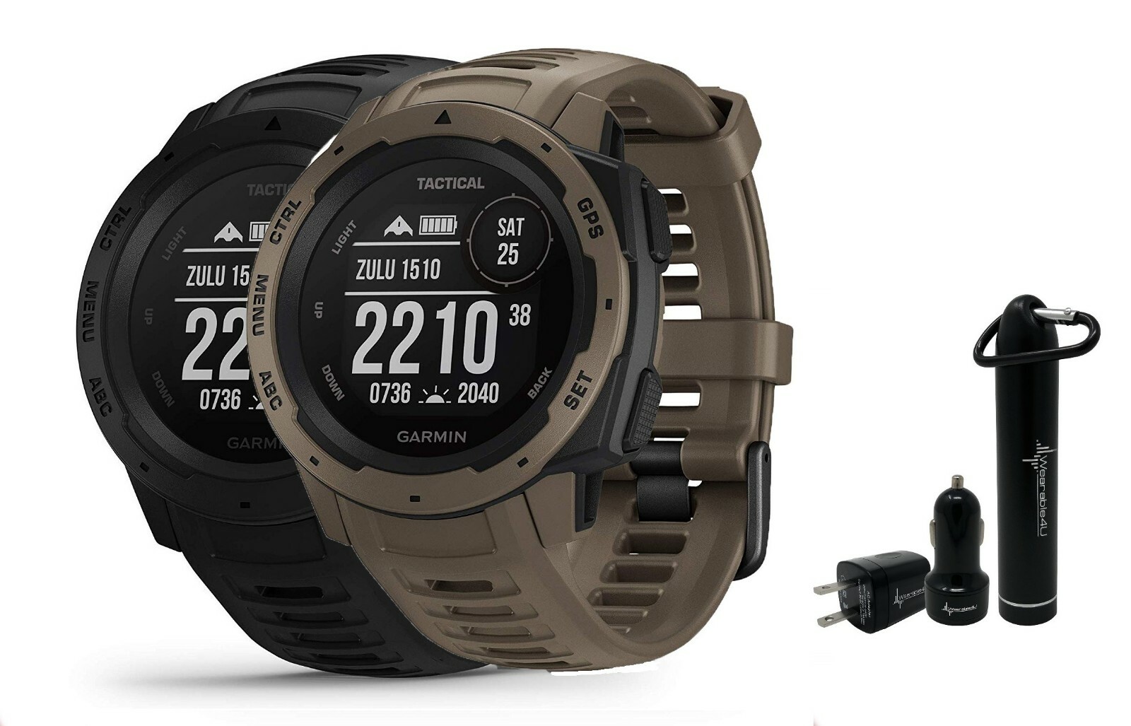 Garmin Instinct Tactical GPS Watch W Wearable4U Power Pack | eBay