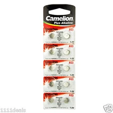 50 Pk Camelion AG3 LR41 392 SR41W LR736 GP92A Plus Alkaline Battery 