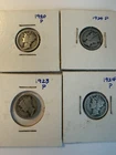 1920 P, 1923 P & (two) 1924 P 10C Mercury Dimes 90% Silver