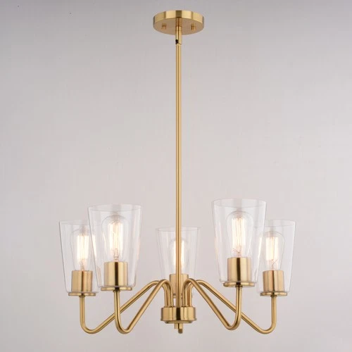Vaxcel Lighting H0284 Beverly 5 Light 23"W Chandelier - Brass - Picture 5 of 12