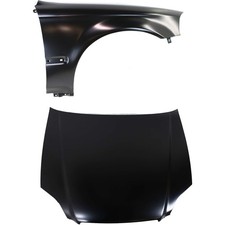 Hood Kit For 96-98 Honda Civic 2pc Primed With Windshield Washer Nozzle Holes Hood Kit For 96-98 Honda Civic 2pc Primed With Windshield Washer Nozzle Holes