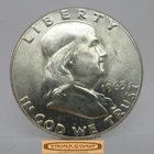 1963 Franklin Half Dollar, 90% Silver, AU - #C57326NQ