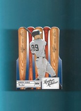 HIGH GRADE! 2019 Panini Leather/Lumber Bats Aaron Judge #63 Die-Cut NY Yankees