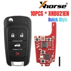 10x XHORSE XNBU21EN Wireless Remote Key Folding Key for Buick Style 4 Buttons