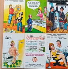 Saucy seaside postcards published by Bamforth...