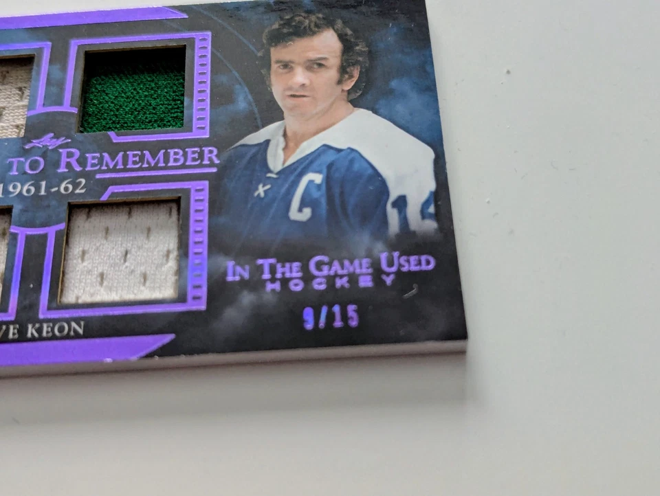 🔥#/15 DAVE KEON 4 QUAD RELIC 2020-21 LEAF IN THE GAME USED A YEAR TO REMEMBER🔥 - Image 4 of 4