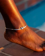 Paparazzi A FLIGHT-ING CHANCE silver ANKLET