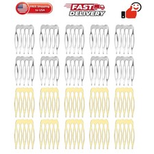 20PCS 5 Teeth Small Tiny Metal Side Hair Combs French Sides Comb Small Hair S...