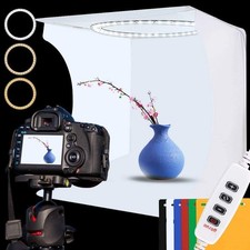Photo Studio Light Box 12x12 Inch, 128 LED Adjustable Lighting - Portable
