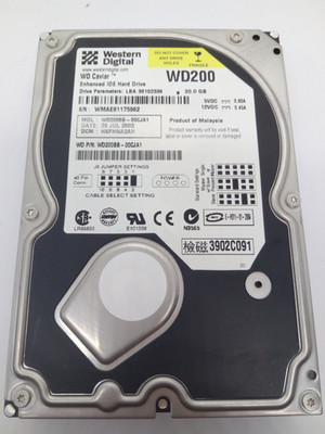 WESTERN DIGITAL  20GB IDE FESTPLATTE  WD200BB-00CJA1  3,5 ZOLL HDD #FP4890