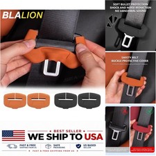 2pcs Seat Belt Buckle Cover Anti-scratch Silicone Protector For Car Suv 2pcs Seat Belt Buckle Cover Anti-scratch Silicone Protector For Car Suv