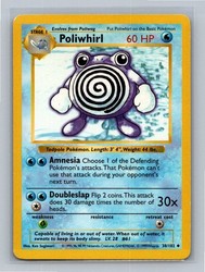 Poliwhirl 38/102 Base Set Shadowless Uncommon Pokemon Card