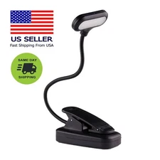 LED Book Light – Flexible Clip-On Reading Lamp for Bed & Travel Easy USA Stock
