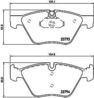 P 06 057 Brembo Bremsbelagsatz, Scheibenbremse FüR Bmw, BMW (Brilliance)