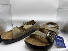 Birkenstock Milano CT Sandal Faded Khaki Oiled Leather Men's EU 43 US 10 Regular