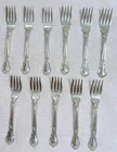 11 Gorham Chantilly Sterling Salad Forks (6.5") Patent: 1895