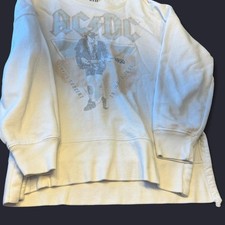 White AC/DC crewneck sweatshirt