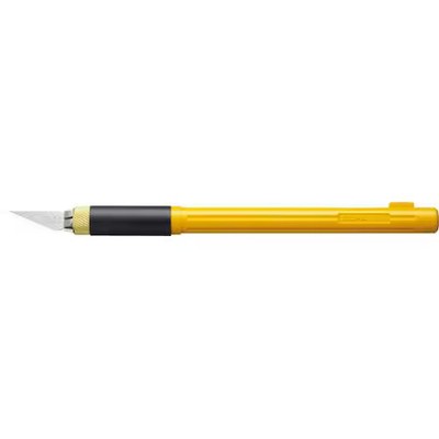 Olfa Ak-4 Art Knife, 1/2 Dia, 7 In L, Cushion, Abs, Ylw