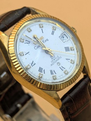 TITONI COSMO KING  25 JEWELS SWISS AUTOMATIC CALENDAR DIAMOND MARKERS
