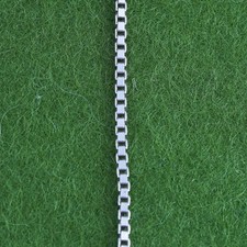 30  2mm, Vintage sterling silver Italy 925 box chain, necklace