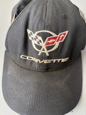 CORVETTE Chevy GM Race Motors Mens Black Hat Cap WITH TWO EUREKA SPRINGS PINS