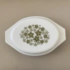 Vintage PYREX Spring Blossom Split Casserole Dish WITH LID-Excellent Condition