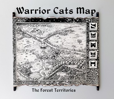 Warrior Cats Book Map, The Forest Territories on Handmade Scroll - Cat Warriors
