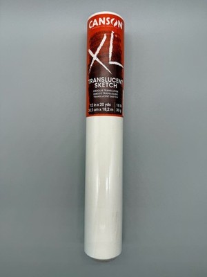 Canson XL Translucent Sketch Paper Roll 12'' x 20 Yds White Tracing Drafting New