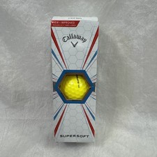 Callaway Supersoft 3 Pack Golf Balls Yellow NEW