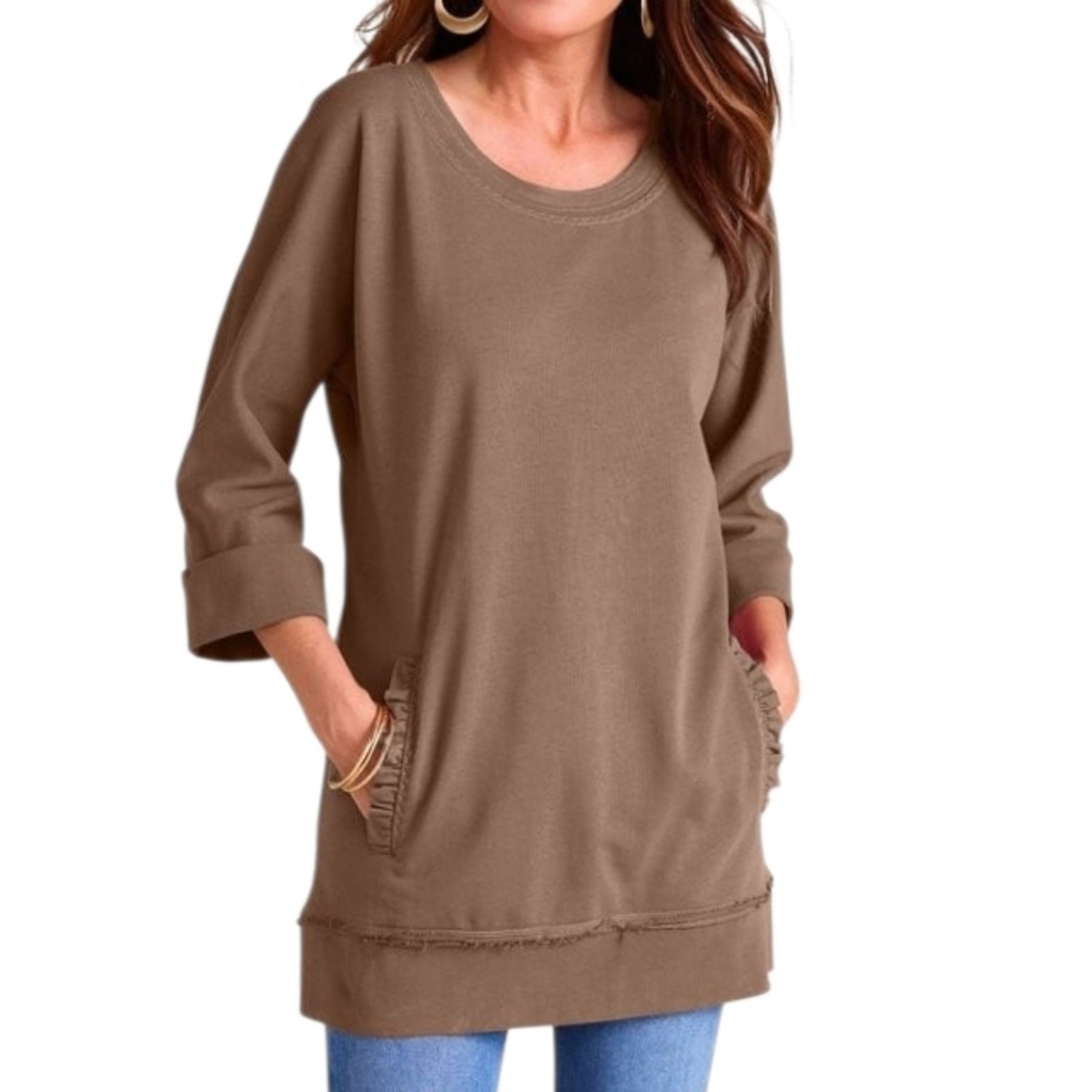 Soft Surroundings SMALL Peruvian Pullover in Foss… - image 2