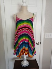 Show Me Your Mumu Circus Mini M Dress Tunic Colorful Boho Beach Resort Festival 