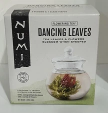 Numi FLOWERING TEA SET  Glass Teapot & 6 Asst. Blooms ~ Makes 15 Pots of Tea NIB