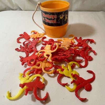 Barrel of Monkeys with Orange, Red & Yellow MULTIPLE monkeys