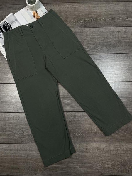 Women Circolo 1901 Trousers Green Cotton 36